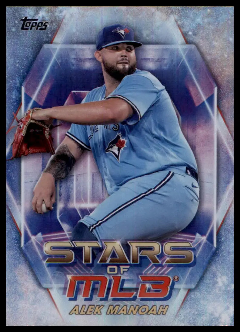 Alek Manoah baseball card from 2023 Topps Stars of MLB in Toronto Blue Jays uniform