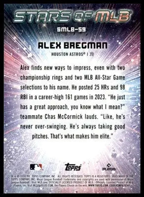 Alex Bregman 2024 Topps Stars of MLB Houston Astros baseball card