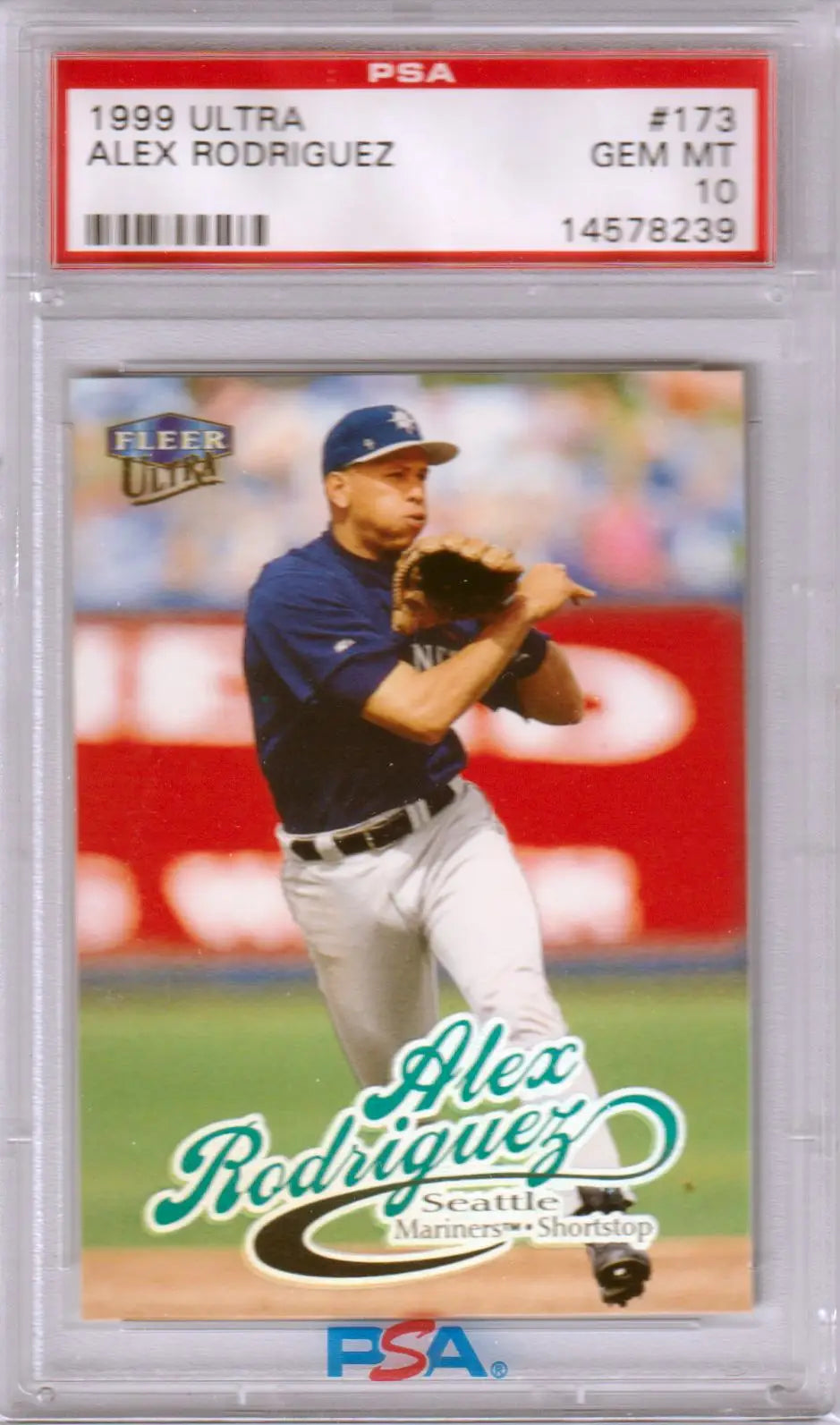 Graded Alex Rodriguez baseball card from Fleer Ultra 1999 Mariners at Columbia Hobby