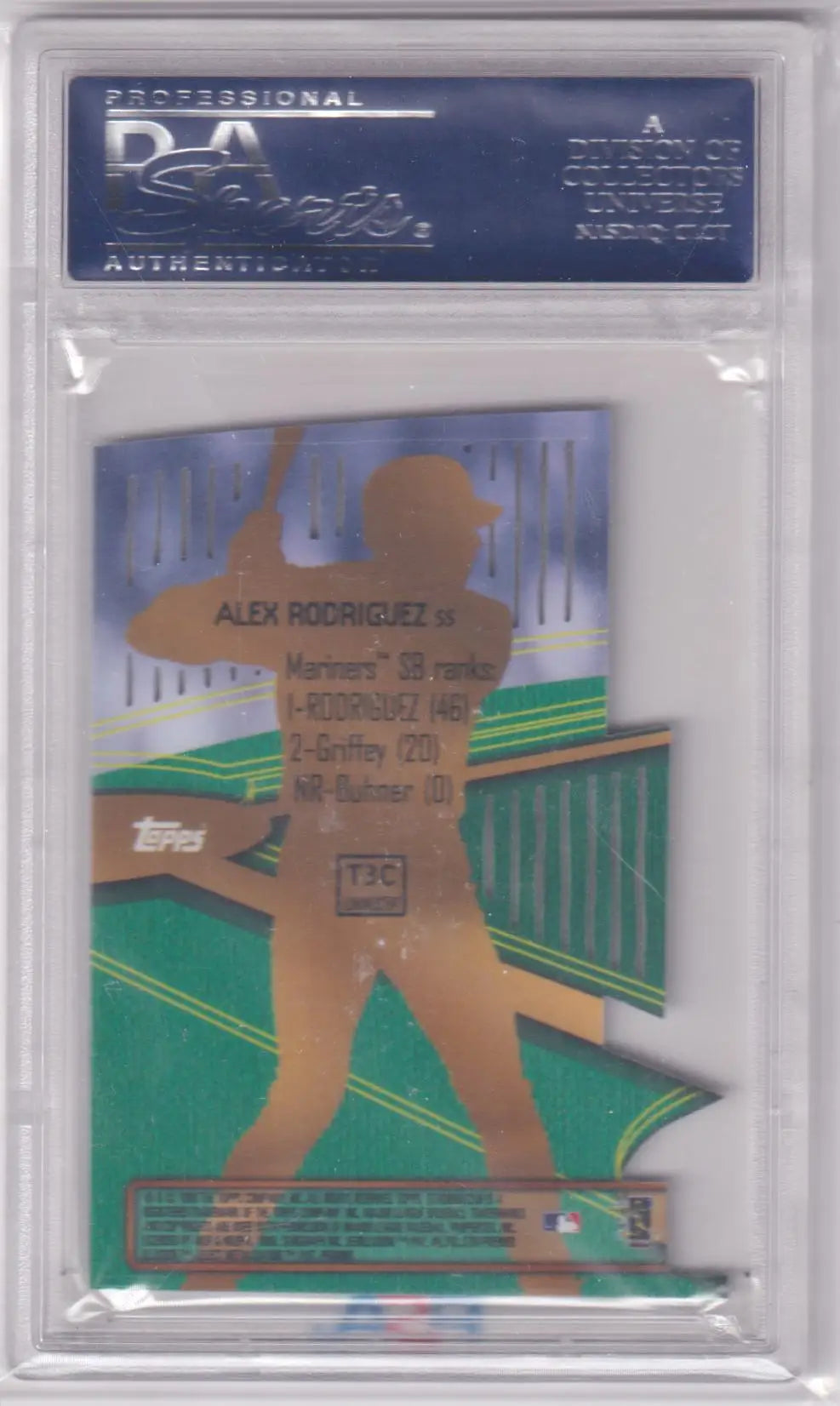 Graded Alex Rodriguez baseball card from Stadium Club Triumvirate by Columbia Hobby