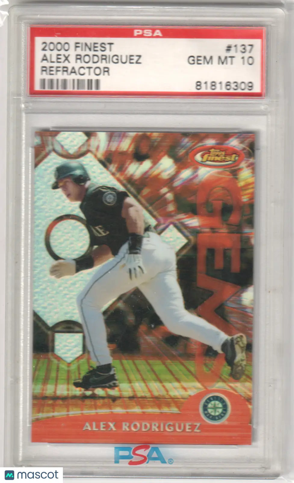 ALEX RODRIGUEZ 2000 Topps Finest Refractor baseball card PSA 10 GEM MT from Columbia Hobby