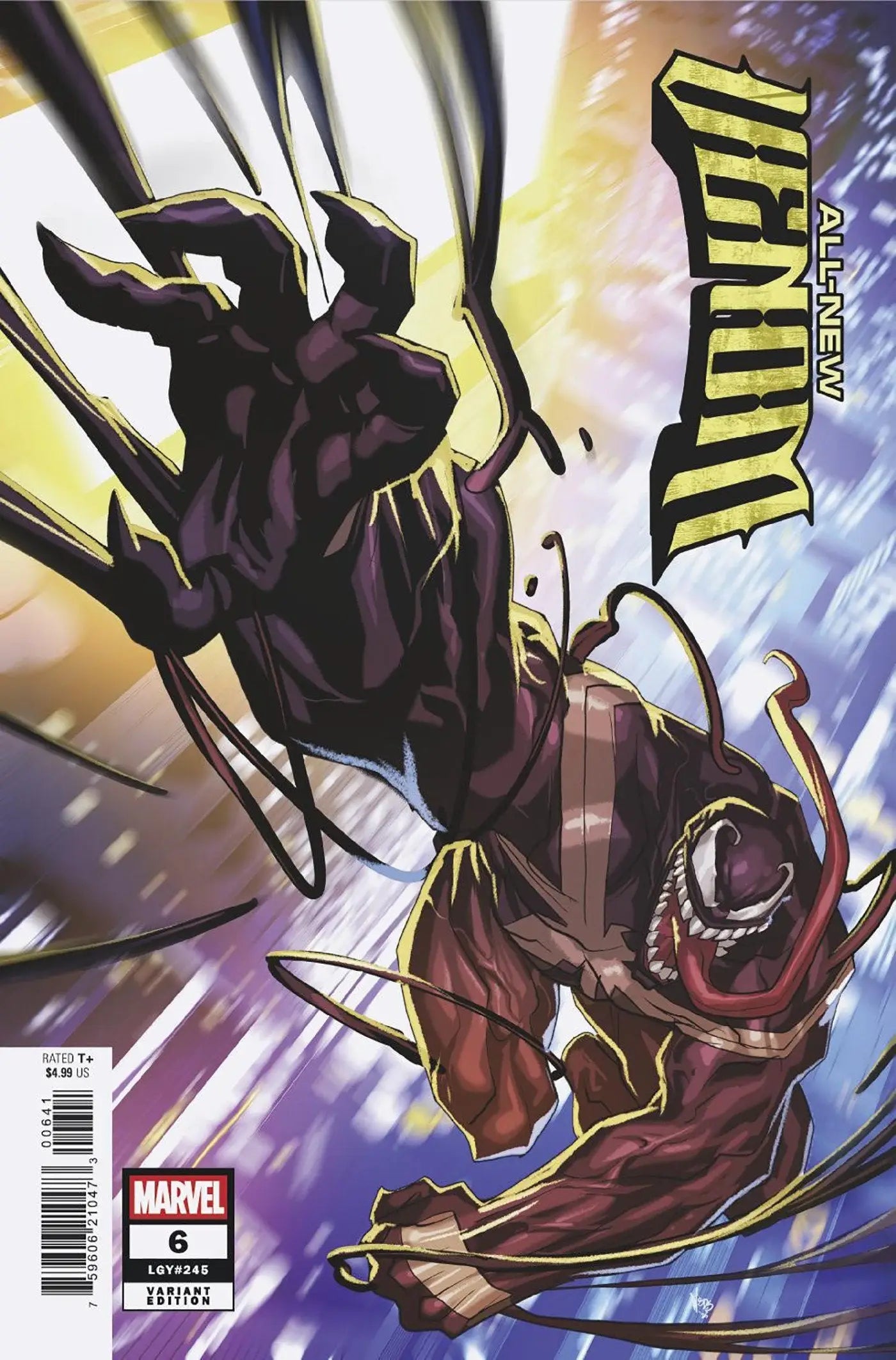 Comic book cover for All-New Venom #6 Pete Woods Variant featuring dynamic artwork