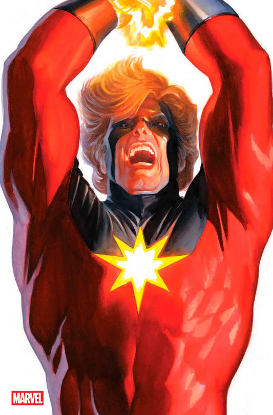Captain Marvel powering up from Amazing Spider-Man #4 Alex Ross Timeless Full Art Variant
