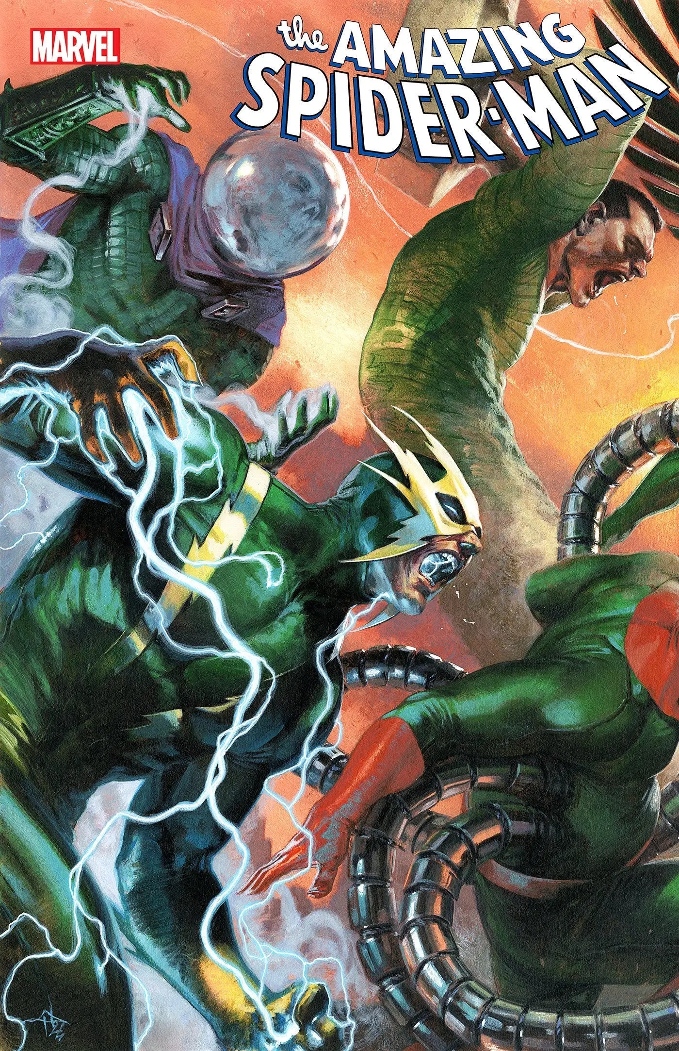 Comic book cover of Amazing Spider-Man #53 featuring a mechanical creature for trading cards
