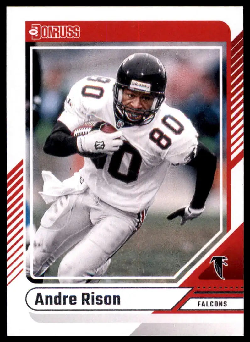 Andre Rison football card from 2024 Donruss series featuring Atlanta Falcons player