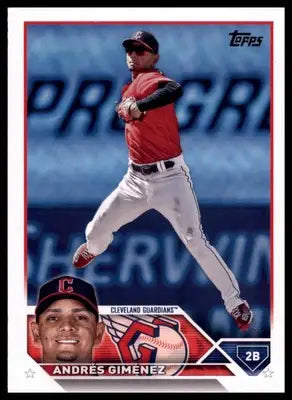 Andrés Giménez Cleveland Guardians 2023 Topps baseball card front image