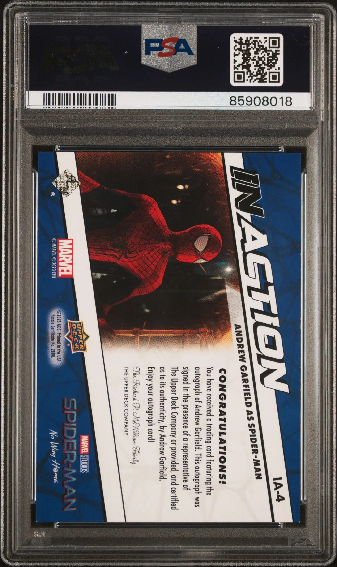 Andrew Garfield 2023 Spider-Man No Way Home Red Foil Auto PSA 7 Auto 10 - Singles