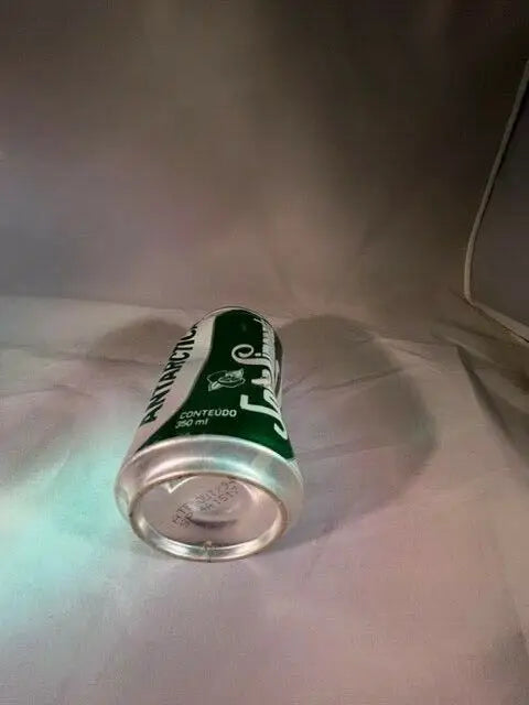 Green and white Antarctica Soda Limonada 12oz aluminum can showcasing refreshing soda limonada