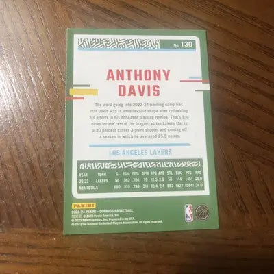 Anthony Davis Los Angeles Lakers trading card from 2023-24 Donruss series
