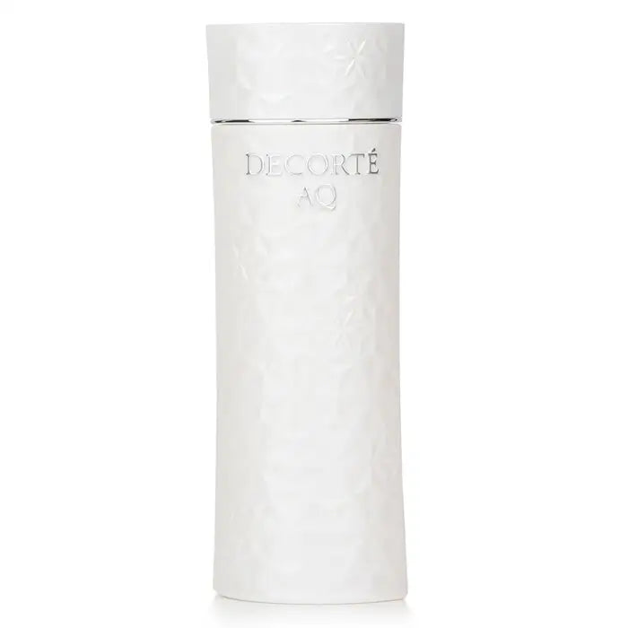 White cylindrical Aq Whitening Lotion bottle with textured surface for dry skin prone care