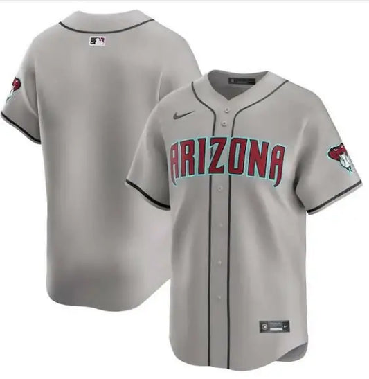 Gray Arizona Diamondbacks Nike Away Limited Jersey displayed front view