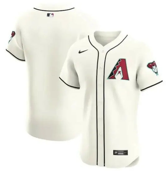 Cream-colored Arizona Diamondbacks Nike Elite baseball jersey displayed as a product image
