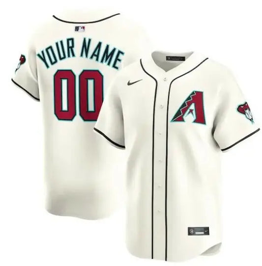 Cream-colored Arizona Diamondbacks Nike Home Limited Custom Baseball Jersey