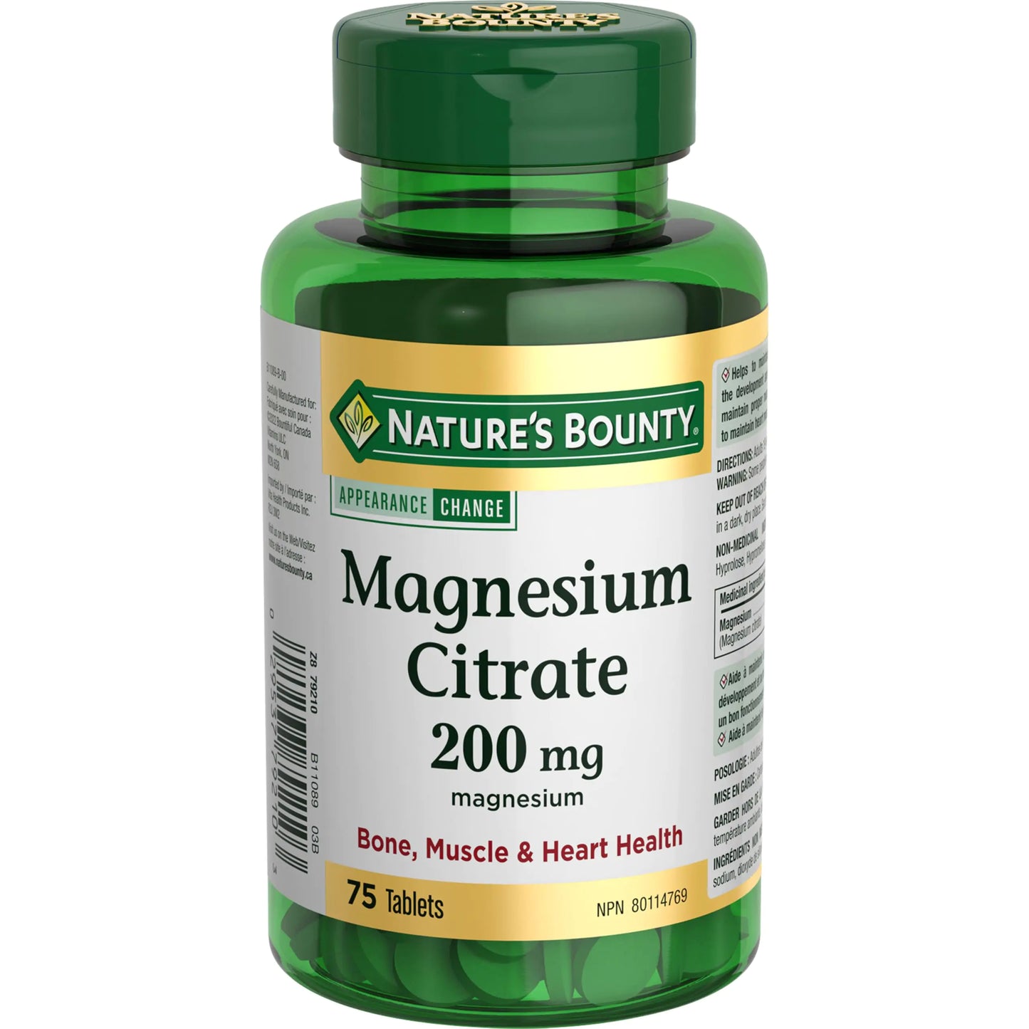 Natures Bounty Magnesium Citrate 200mg 75 Tablets