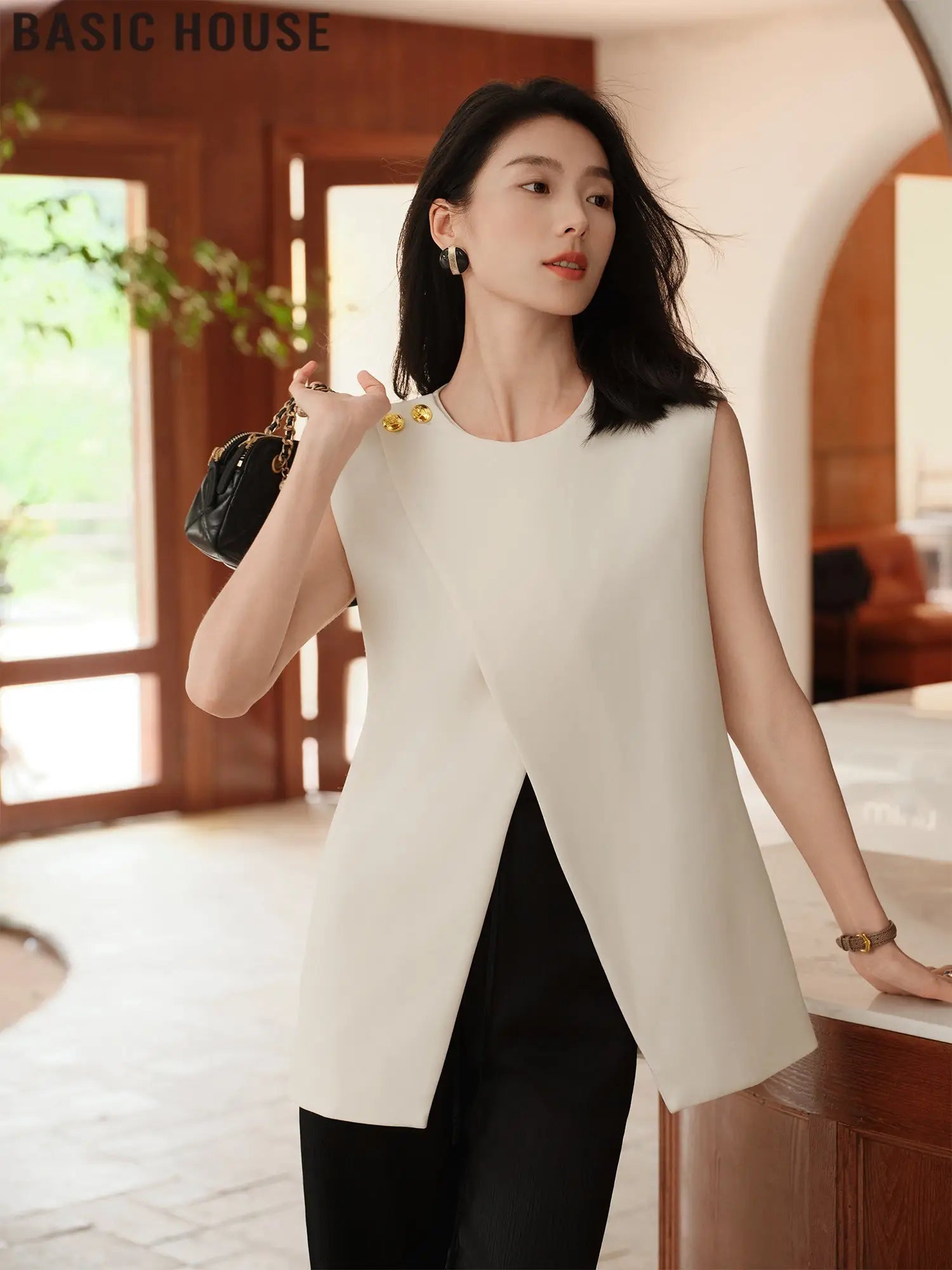 Asymmetrical Sleeveless Vest Top for Summer 2025 - Tops