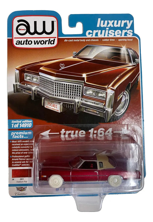 Die-cast model Cadillac Eldorado Series from Auto World Luxury Cruisers packaging