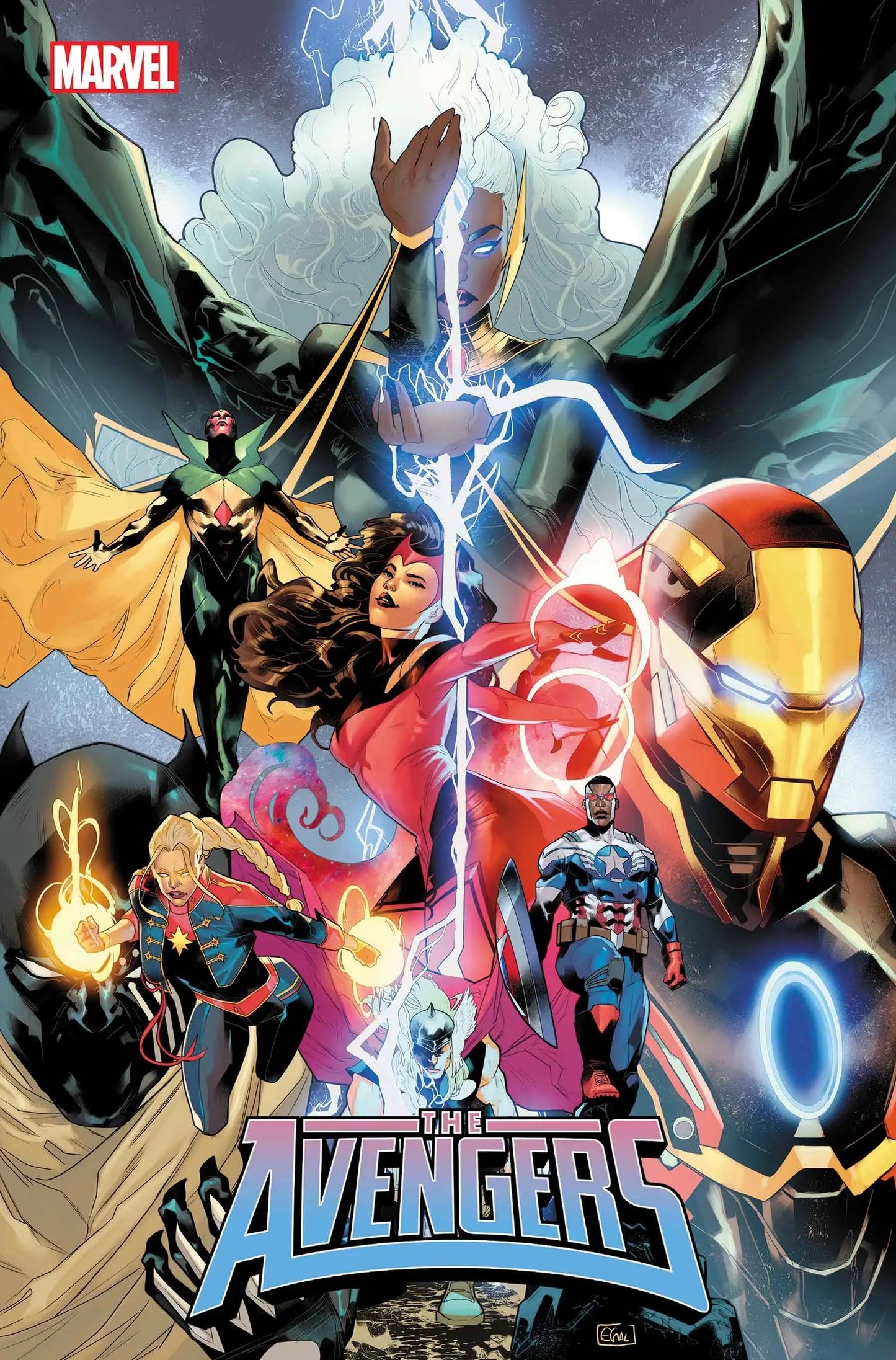 Marvel comic book cover of Avengers in action, perfect for trading cards collectors