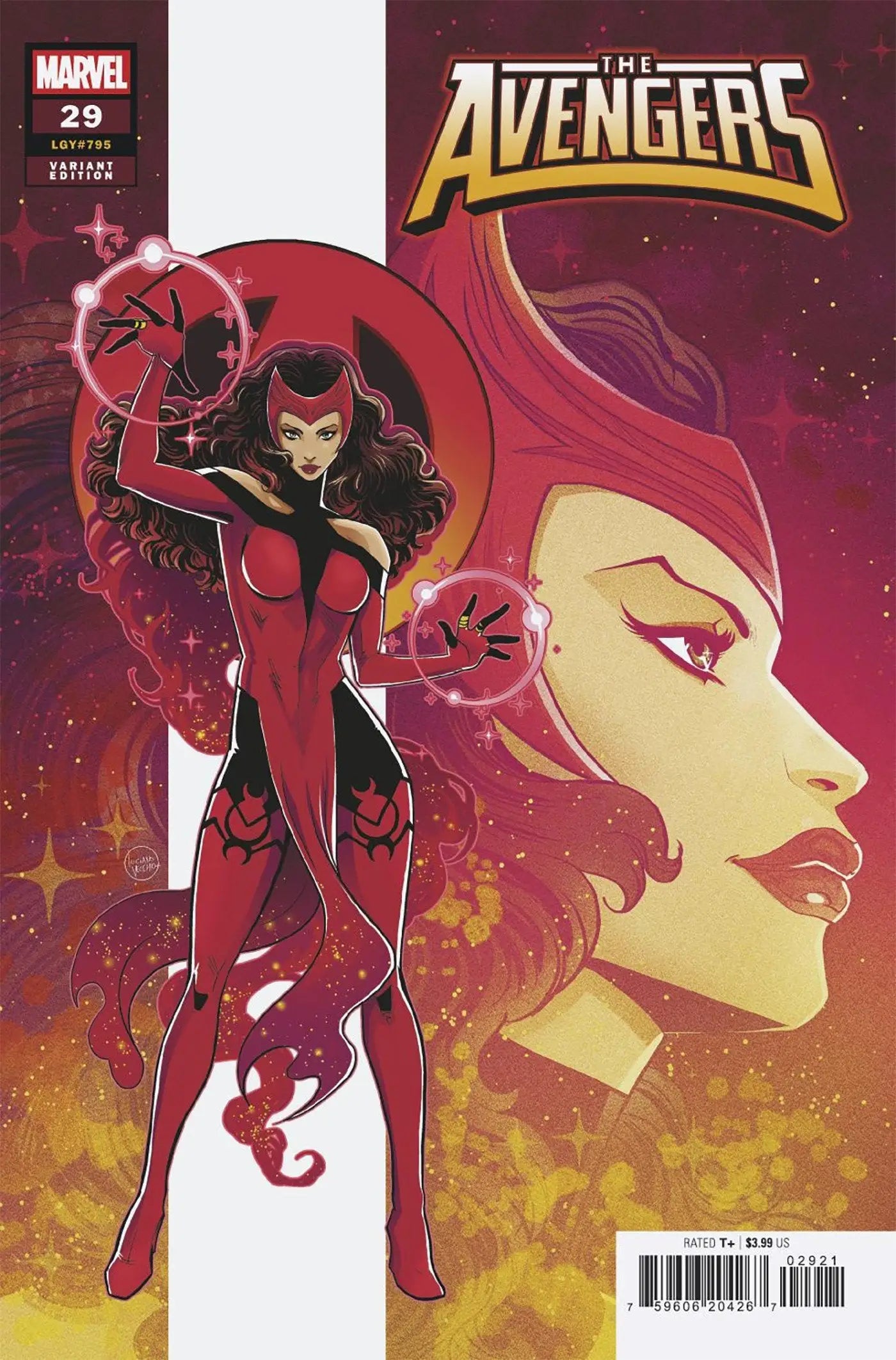 Scarlet Witch comic book cover from Avengers 29 Luciano Vecchio Scarlet Witch Variant