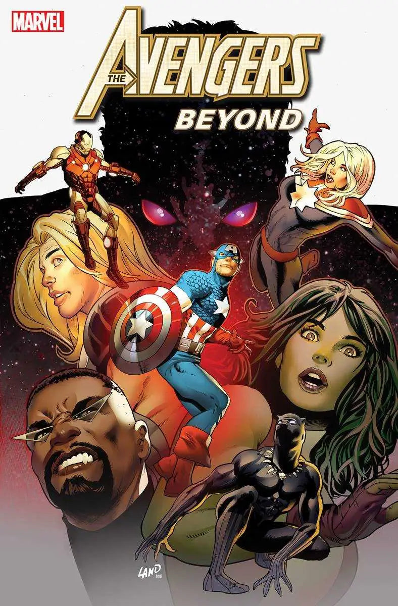 Avengers Beyond #1 Land Var Comic Book Cover Featuring Marvel Superheroes