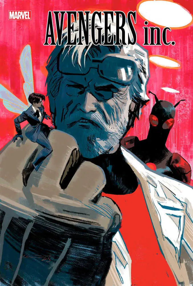 Comic book cover for Avengers Inc. 5 with blue and red art, perfect for trading cards