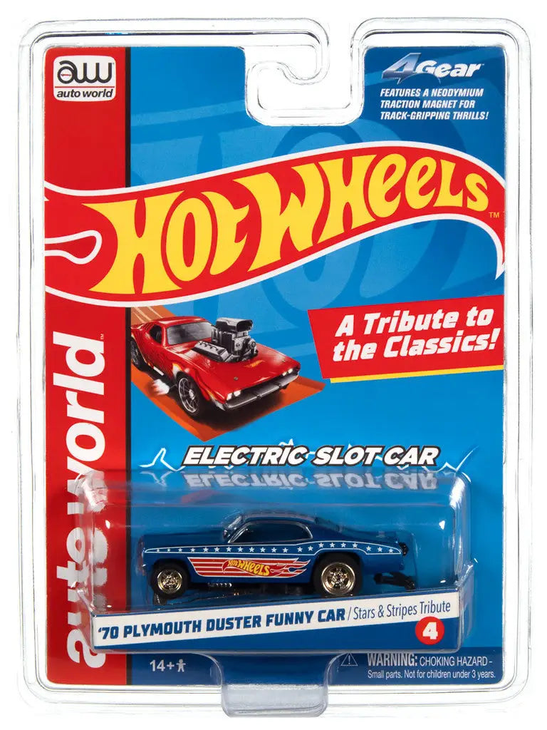 Hot Wheels SC382 packaging featuring a 1970 Plymouth Duster Funny Car model