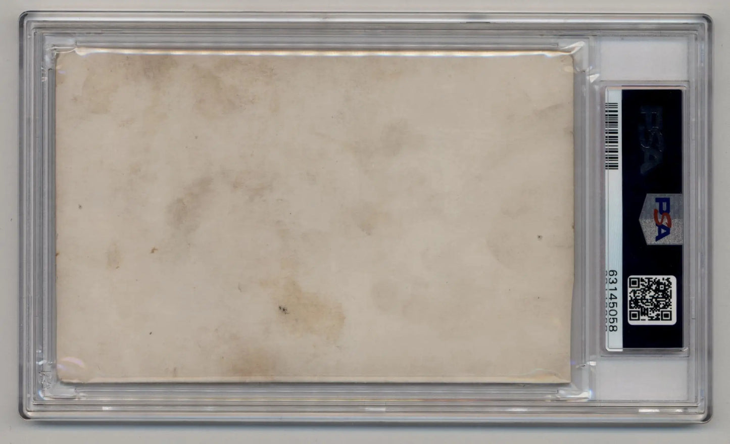 Clear plastic holder showcasing Babe Ruth 1933 Worch Cigar PSA Authentic Altered card