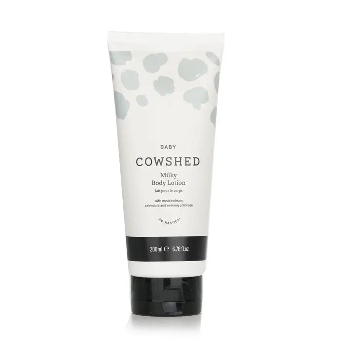 White body lotion tube with cow print spots for Baby Milky Body Lotion 200ml