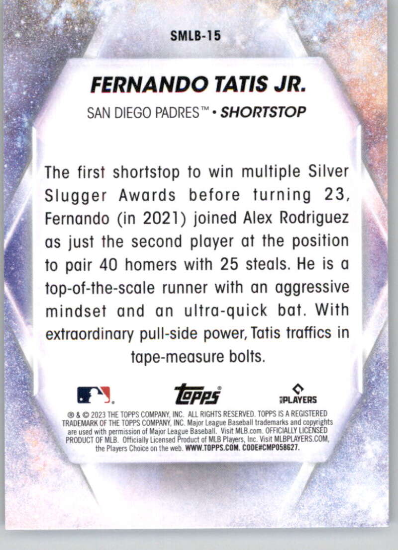 2023 Topps Stars of the MLB #SMLB-15 Fernando Tatis Jr. NM-MT San Diego Padres Baseball Card Image 2