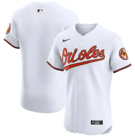 White Baltimore Orioles Nike Home Elite Baseball Jersey front view