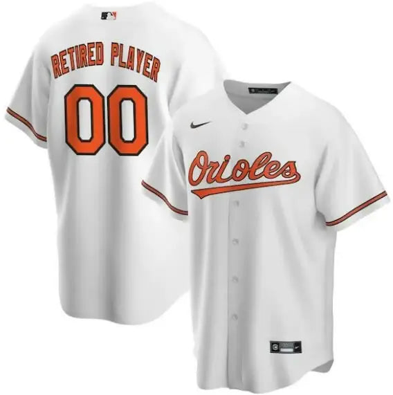 White Baltimore Orioles Nike home pick-a-player retired roster replica baseball jersey
