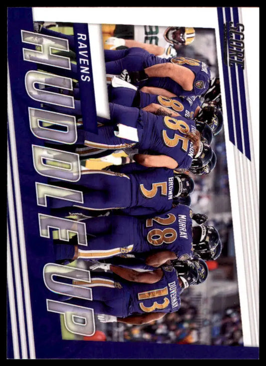 Baltimore Ravens 2022 Score Huddle Up football card for Ravens fans