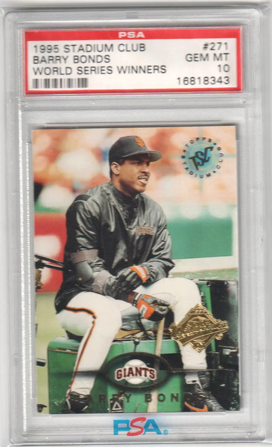Graded Barry Bonds 1995 Stadium Club World Series Winners baseball card from Columbia Hobby