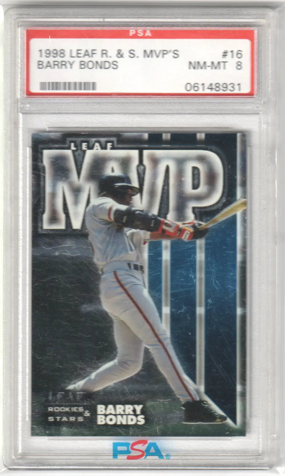 Graded Barry Bonds baseball card from Leaf Rookies & Stars by Columbia Hobby