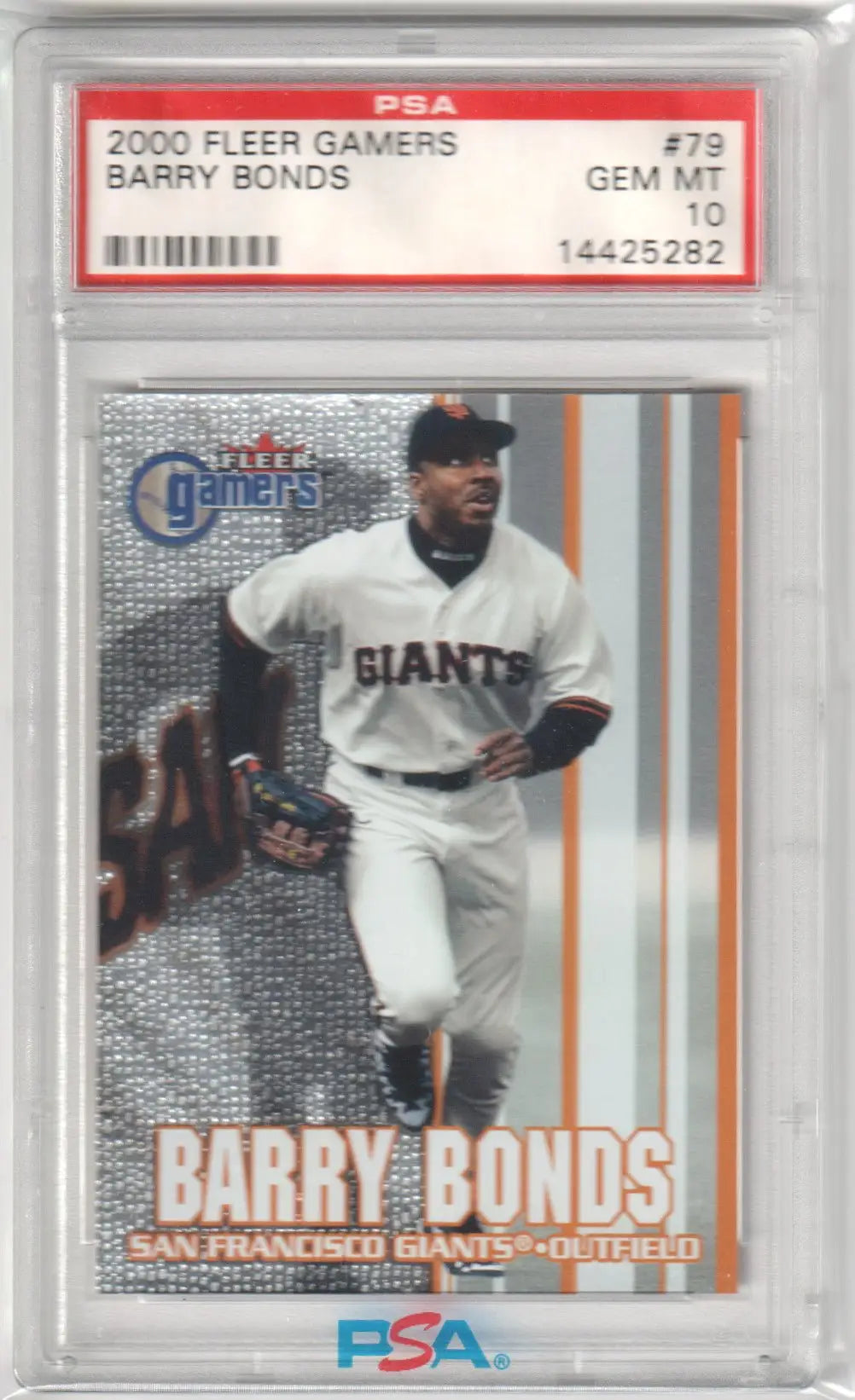Graded Barry Bonds baseball card Fleer Gamers Gem Mint Columbia Hobby PSA 10