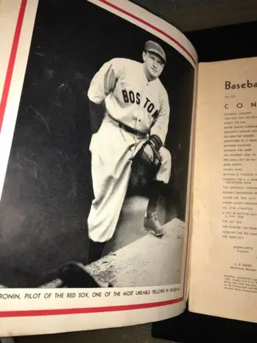 Vintage Baseball Magazine from April 1938 featuring Joe Cronin and Jim Turner