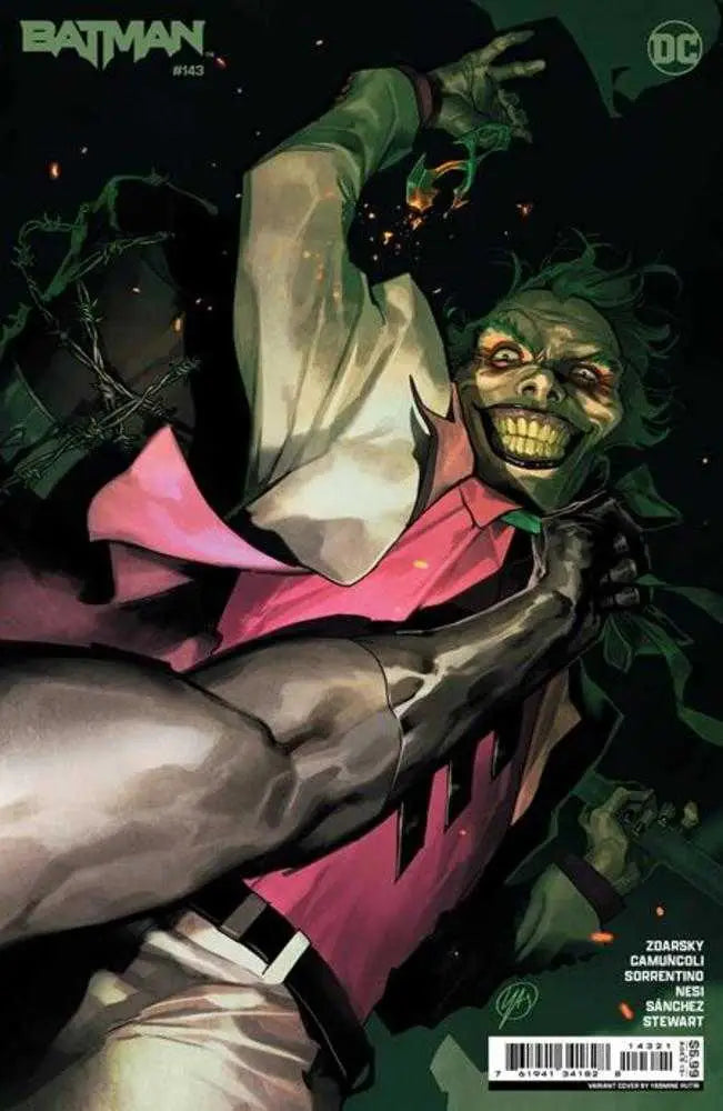 Dark comic book cover of Batman #143 variant featuring a sinister grinning figure