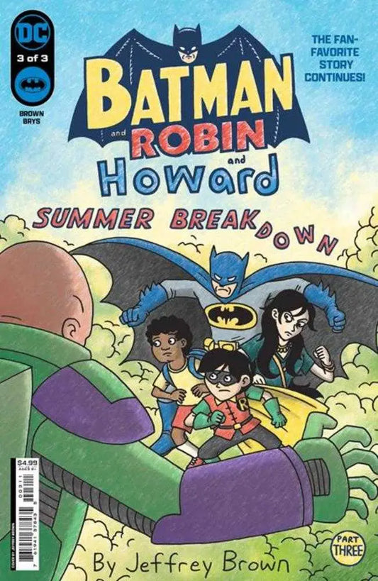 Batman and Robin Howard Summer Breakdown comic book cover featuring summer breakdown scene