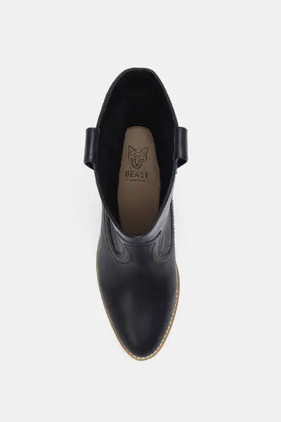 Beast Fashion Butterfly Cut Detail Point Toe Boots - Butterfly Cut Detail Point Toe Boots