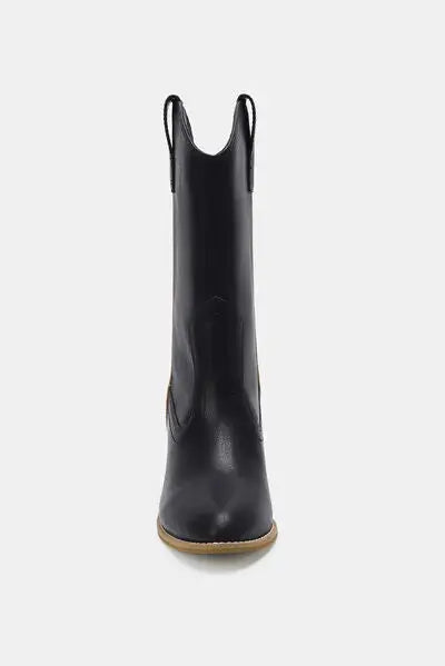 Beast Fashion Butterfly Cut Detail Point Toe Boots - Butterfly Cut Detail Point Toe Boots