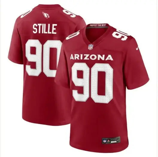 Red Arizona Cardinals football jersey worn by Ben Stille Nike Team Game Jersey Cardinal