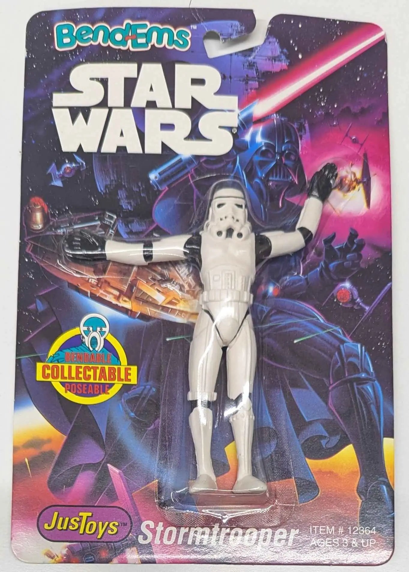 Bend-Ems Star Wars Action Figure of a Stormtrooper ready for play and display