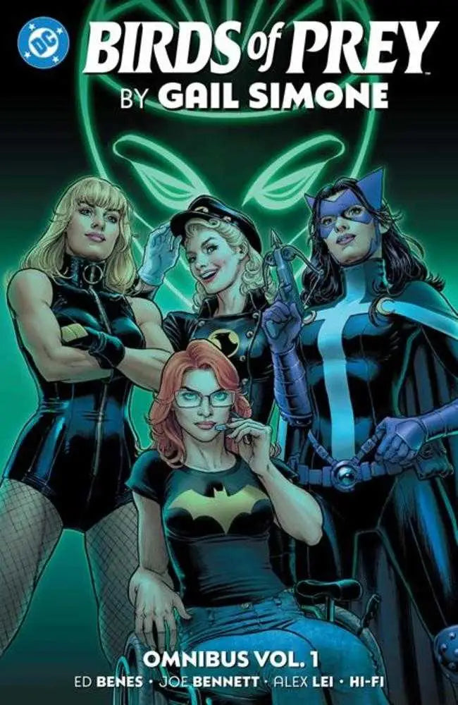 Comic book cover featuring four female superheroes from Birds Of Prey By Gail Simone Omnibus Hardcover Volume 01 with Black Canary