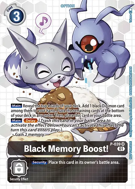 Digimon trading card from Black Memory Boost in Next Adventure promotional pack