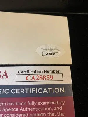 PSA certification card for Bobby Hull hockey autographed signed index card 1982 JSA COA