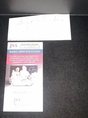 Bobby Hull hockey autographed signed index card with JSA certification card and signature