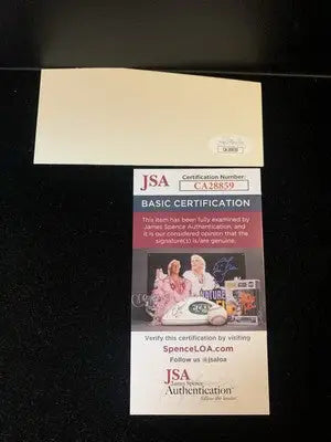 JSA authentication card for Bobby Hull hockey autographed signed index card 1982