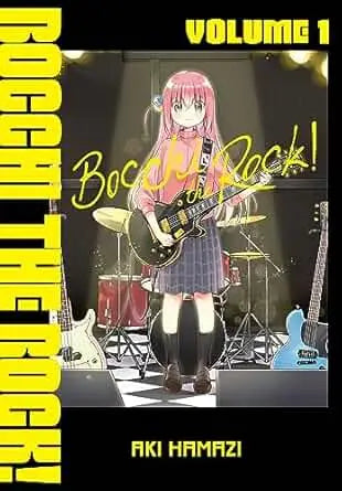 Manga volume cover featuring pink-haired girl with guitar from Bocchi The Rock Graphic Novel Volume 01
