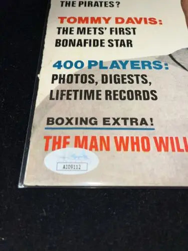 Vintage Boog Powell signed Dell Sports Magazine April 1967 cover collectible