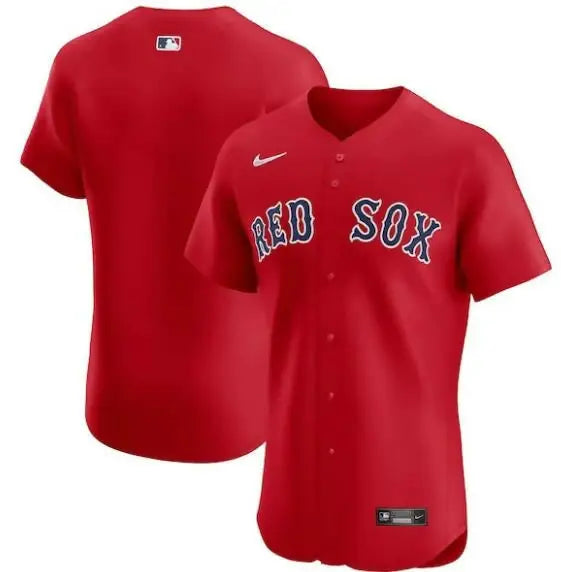 Red Boston Red Sox Nike Alternate Elite Jersey displayed in product image