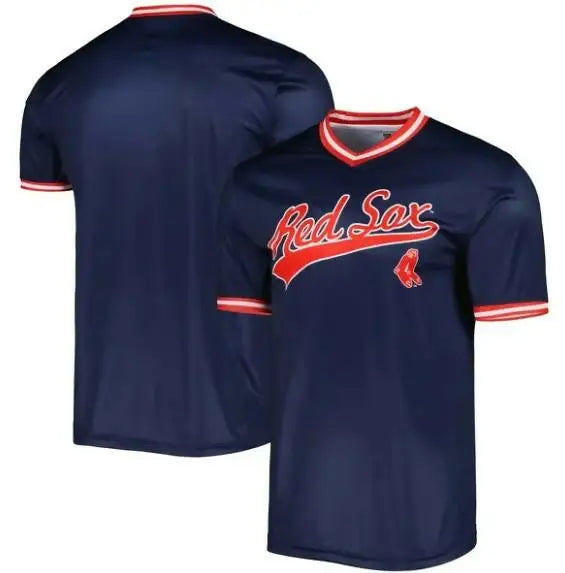 Navy blue Boston Red Sox Stitches Cooperstown Collection team jersey